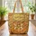 Dancing Foxes Floral Wreath Organic Shapes - Everyday Lifestyle Gift for Wildlife Lovers Quilted Tote Bag - 3