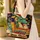 Green Gold Dragon Head Antique Books Teacups Personalized - Book Lover Gift Everyday Tote Quilted Tote Bag - 4