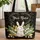 Bunny Lily of the Valley Floral Wreath Your Name - Wildlife Lover Gift for Bunny Lover Quilted Tote Bag - 1