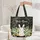 Bunny Lily of the Valley Floral Wreath Your Name - Wildlife Lover Gift for Bunny Lover Quilted Tote Bag - 5