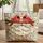 Red Cardinal Birds Floral Wreath - Nature Inspired Gift for Bird Lover Quilted Tote Bag - 1