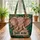 Charming Elephant Head Personalized Name Tropical Jungle - Wildlife Lover Gift Quilted Tote Bag - 3