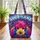 Poodle Head Wildflower Garden - Poodle Lover Everyday Pet Parent Gift Quilted Tote Bag - 3