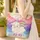 White Lamb Rainbow Mane Pink Striped Socks Cloud Speech Bubble - Everyday Tote Gift for Kids Quilted Tote Bag - 4