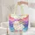 White Lamb Rainbow Mane Pink Striped Socks Cloud Speech Bubble - Everyday Tote Gift for Kids Quilted Tote Bag - 5
