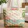 Tropical Beach Sunset Hibiscus Palm Leaves Floral Wreath - Beach Lover Gift Quilted Tote Bag - 1