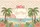 Tropical Beach Sunset Hibiscus Palm Leaves Floral Wreath - Beach Lover Gift Quilted Tote Bag - 7