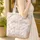 Bunnies Wildflower Floral Wreath Personalized Your Name - Everyday Gift Quilted Tote Bag - 4