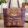 Cat Face Mandala Floral Wreath Leaf Garland - Cat Lover Everyday Lifestyle Home Gift Quilted Tote Bag - 1