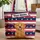 Golden Retriever American Flag Stars Stripes Name Pennant - Patriotic Dog Lover Gift Quilted Tote Bag - 1