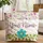 Fuchsia Teal Purple Flowers Leaves Name Garland - Everyday Carry for Her Quilted Tote Bag - 1