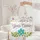 Fuchsia Teal Purple Flowers Leaves Name Garland - Everyday Carry for Her Quilted Tote Bag - 5