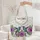 Hummingbird Purple Bellflower Hibiscus - Personalized Bird Lover Gift Quilted Tote Bag - 5