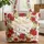 Fluffy Bunnies Poinsettia Holly Red Berry Floral Wreath - Christmas Gift Quilted Tote Bag - 1