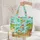 Personalized Beach Chairs Tropical Cocktails Palm Trees Hibiscus - Vacation Gift Quilted Tote Bag - 5
