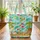 Personalized Beach Chairs Tropical Cocktails Palm Trees Hibiscus - Vacation Gift Quilted Tote Bag - 3