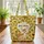 Deer Sunflower Field Name Wreath - Nature Lover Gift Quilted Tote Bag - 3