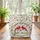 Red Cardinal Birds Branch Swirling Vines Floral Wreath Name - Nature Lover Gift Quilted Tote Bag - 3