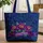 Roses Vines Personalized Ribbon - Botanical Lover Everyday Use Quilted Tote Bag - 1