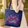 Roses Vines Personalized Ribbon - Botanical Lover Everyday Use Quilted Tote Bag - 4