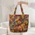 Personalized Vintage Steam Train Autumn Forest - Travel Essentials Gift Quilted Tote Bag - 5
