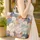 Three Sheep Stars Floral Wreath - Wave Nursery Decor Gift Quilted Tote Bag - 4