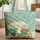 Camper Van Campfire Ocean Waves Wooden Sign - Adventure Lover Gift Quilted Tote Bag - 1