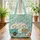 Camper Van Campfire Ocean Waves Wooden Sign - Adventure Lover Gift Quilted Tote Bag - 3