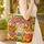 Brown Bear Cream Bunny Orange Fox Organic Shapes - Personalized Name Animal Lover Gift Quilted Tote Bag - 4