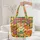 Brown Bear Cream Bunny Orange Fox Organic Shapes - Personalized Name Animal Lover Gift Quilted Tote Bag - 5