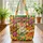 Brown Bear Cream Bunny Orange Fox Organic Shapes - Personalized Name Animal Lover Gift Quilted Tote Bag - 3