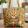 Fennec Fox Saguaro Cactus Prickly Pear Desert Flowers - Wildlife Lover Gift Quilted Tote Bag - 1