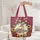 Elegant Deer Wildflowers Floral Wreath Personalized Your Name Nature Lover Gift Quilted Tote Bag - 5