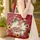 Elegant Deer Wildflowers Floral Wreath Personalized Your Name Nature Lover Gift Quilted Tote Bag - 4