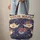 Teapots Teacups Flowers Swirling Vines Banner Your Name - Home Decor Gift for Tea Lover Quilted Tote Bag - 6