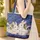 Bunnies Lily Valley Personalized Name Ribbon - Everyday Tote Gift for Bunny Lovers Quilted Tote Bag - 4