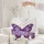 Elegant Butterfly Botanical Floral Leaves Name Ribbon Deep Purple - Everyday Gift Quilted Tote Bag - 5