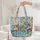 Organic Swirling Cat Your Name Ribbon - Everyday Carry Cat Lover Gift Quilted Tote Bag - 5
