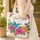 Hummingbird Hibiscus Flowers Lush Tropical Leaves Floral Wreath Tropical Lifestyle Quilted Tote Bag - 4