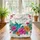 Hummingbird Hibiscus Flowers Lush Tropical Leaves Floral Wreath Tropical Lifestyle Quilted Tote Bag - 3