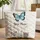 Blue Black Butterfly Daisy Floral Wreath - Everyday Personalized Gift Quilted Tote Bag - 1