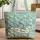 Sea Turtle Starfish Seashell Waves - Ocean Lover Beach Lifestyle Gift Quilted Tote Bag - 1