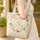 Bunny Rabbit Wildflower Floral Wreath with Your Name - Mother's Day Gift Quilted Tote Bag - 4