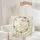 Bunny Rabbit Wildflower Floral Wreath with Your Name - Mother's Day Gift Quilted Tote Bag - 5