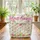 Bunnies Nuzzling Garden Flowers Name Wreath - Storybook Lover Gift for Everyday Carry Quilted Tote Bag - 3