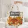 Scattered Autumn Pumpkins Gourds Maple Oak Leaves Swirling Vine - Harvest Season Gift Quilted Tote Bag - 5
