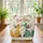 Nuzzling Fox Pair with Leaves, Berries, and Floral Wreath - Wildlife Lover Gift Quilted Tote Bag - 3