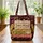 Personalized Vintage Books & Candles Botanical Vines - Book Lover Gift Quilted Tote Bag - 3
