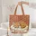 Sleeping Fox Cub Autumn Floral Geometric 'Your Name' - Wildlife Lover Gift for Home Quilted Tote Bag - 5