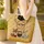 Black Cat Crescent Moon Stars Butterflies Swirling Vines - Everyday Tote for Cat Lover Quilted Tote Bag - 4